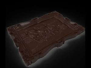 three horses on the sea coast bas relief for cnc 3D Model