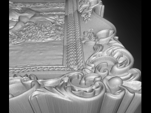 three horses on the sea coast bas relief for cnc Modello 3D