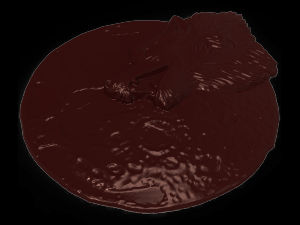 wolf with the moon bas relief for cnc 3D Модель