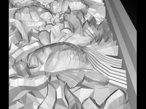 the fishes between seaweed bas relief for cnc Modello 3D