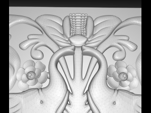 two elephants bas relief for cnc Modelo 3D