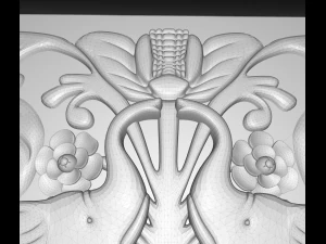 two elephants bas relief for cnc 3D Model