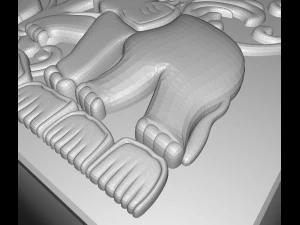 two elephants bas relief for cnc 3D Model