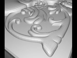 two elephants bas relief for cnc 3D Model