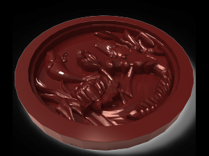 two fishes jump out the water bas relief for cnc 3D Модель