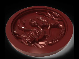 two fishes jump out the water bas relief for cnc 3D Model