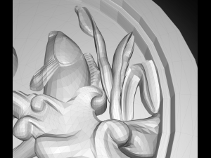 two fishes jump out the water bas relief for cnc 3D Модель