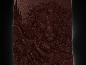 successful hunting lion prey is antelope bas relief for cnc 3D Model
