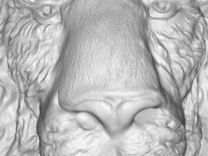 successful hunting lion prey is antelope bas relief for cnc Model 3D