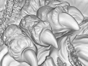 successful hunting lion prey is antelope bas relief for cnc Model 3D