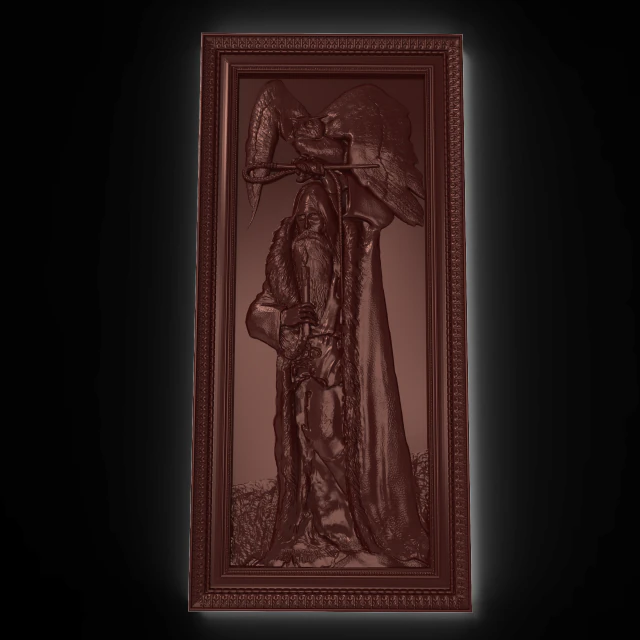 man with owl bas relief for cnc 3D Model .c4d .max .obj .3ds .fbx .stl .blend