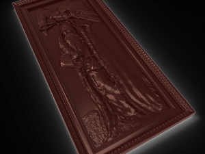 man with owl bas relief for cnc 3D मॉडल