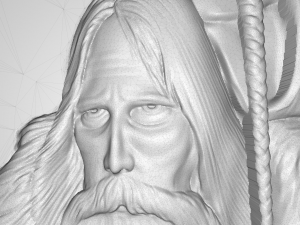man with owl bas relief for cnc 3D मॉडल