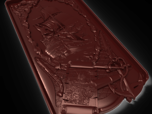 sailing panel bas relief for cnc 3D Model