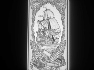 sailing panel bas relief for cnc 3D Model