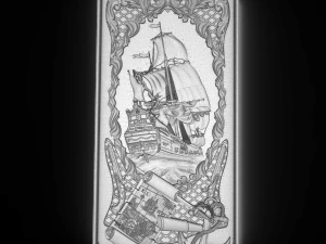 sailing panel bas relief for cnc 3D Model