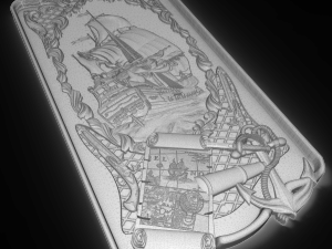 sailing panel bas relief for cnc 3D Model