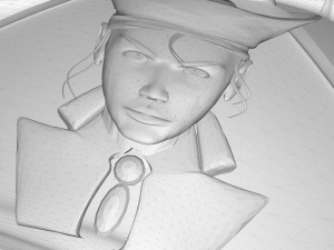 pirate skull bas relief for cnc Modelo 3D