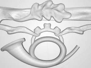 the hunting dogs bas relief 3D Model