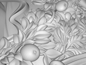 beautiful girl in a summer garden bas relief 3D Model