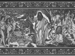 god creating the world bas relief for cnc 3D 模型