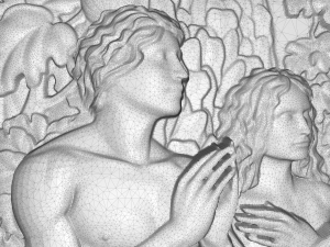god creating the world bas relief for cnc 3D 模型