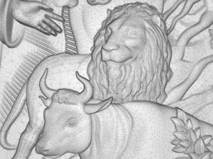 god creating the world bas relief for cnc 3D 模型