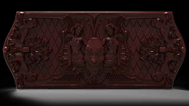 joker and girls bas relief 3D Model .c4d .max .obj .3ds .fbx .stl .blend 
