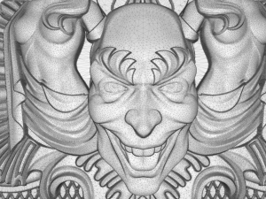 joker and girls bas relief Model 3D