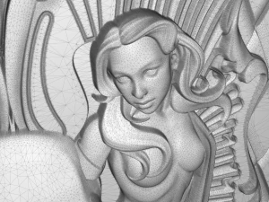 joker and girls bas relief 3D Model