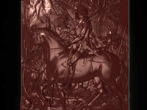 knight and death bas relief 3D Model