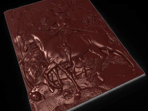 knight and death bas relief 3D Model