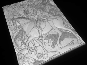 knight and death bas relief 3D Model