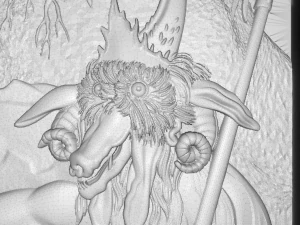 knight and death bas relief 3D Model