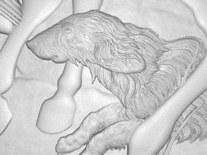 knight and death bas relief Modelo 3D