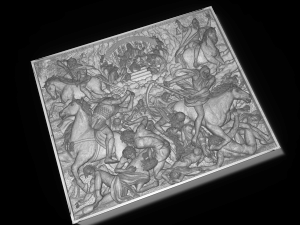 the lamb of god opens the book revelation 6 1-8 - the apocalypse tapestry bas relief Model 3D