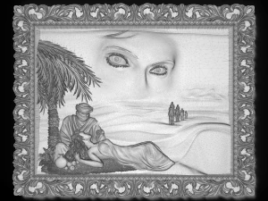 mirage eastern beauty bas relief 3D Model