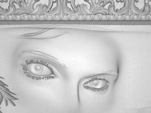 mirage eastern beauty bas relief 3D Model