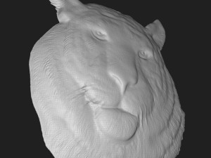 siberian tiger head relief 3D-printmodel