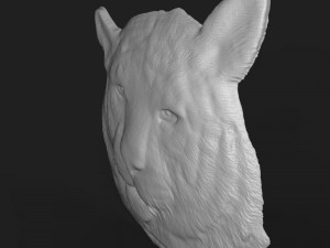 siberian tiger head relief 3D-printmodel