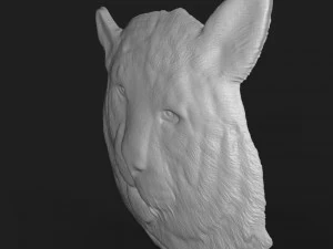 siberian tiger head relief 3D Print Model