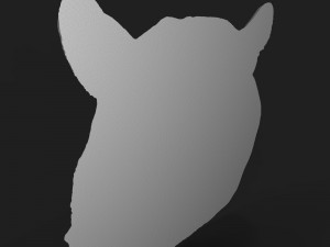 siberian tiger head relief 3D-printmodel