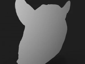 siberian tiger head relief 3D Print Model