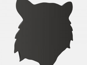 tiger face bas relief 3D-printmodel