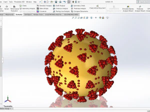 coronavirus sars-cov-2 virion - covid-19 - ncov-2019 - printable 3D Print Model