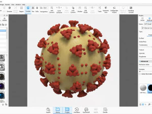 coronavirus sars-cov-2 virion - covid-19 - ncov-2019 - printable 3D Print Model