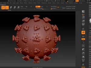 coronavirus sars-cov-2 virion - covid-19 - ncov-2019 - printable 3D Print Model