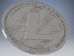 litecoin 3D प्रिंट मॉडल