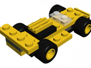 lego 4096 micro wheels f 3D Model