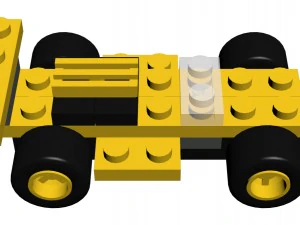 lego 4096 micro wheels f 3D Model